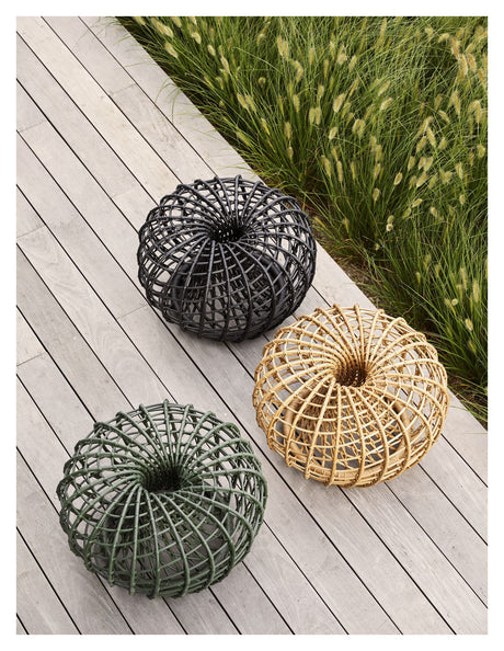 Cane-line OUTDOOR Nest fodskammel lille, Lava grey - Unoliving.com