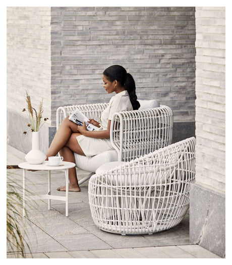 Cane-line OUTDOOR Nest loungestol, Hvid - Unoliving.com