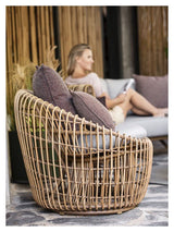 Cane - line OUTDOOR Nest Round stol, Natur - UNOLIVING.COM