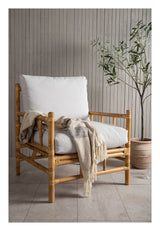 Cane Loungestol - Bambus - UNOLIVING.COM