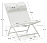 Canutells foldbar stol, hvid - UNOLIVING.COM