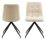 Capone Spisebordsstol, Beige stof - UNOLIVING.COM