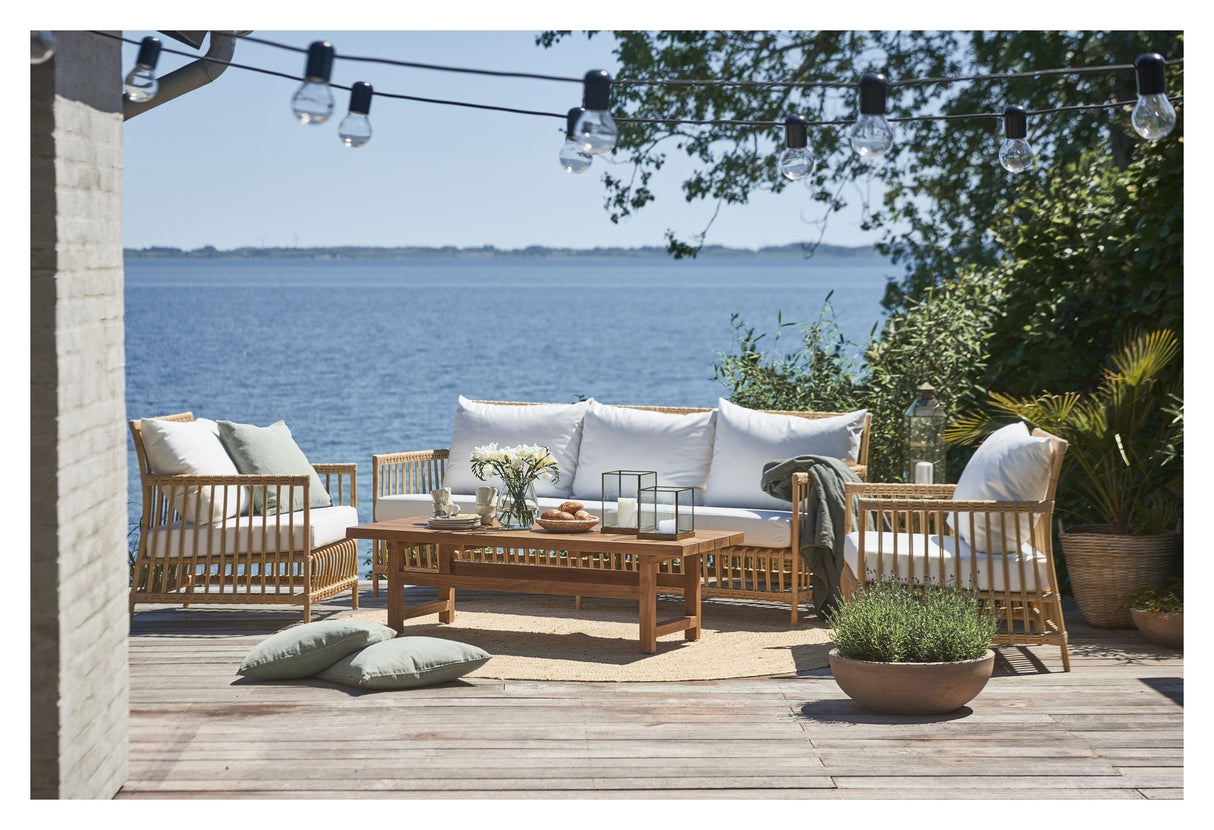 Caroline Exterior Loungestol, Alu - Rattan - UNOLIVING.COM