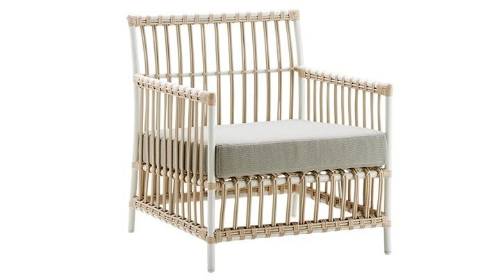 Caroline Exterior Loungestol, Dove white - UNOLIVING.COM