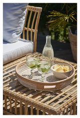 Caroline Exterior Sidebord, Alu - Rattan - UNOLIVING.COM