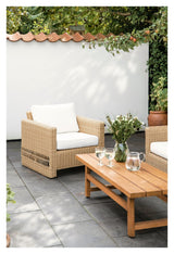 Carrie Exterior Loungestol, Natur - UNOLIVING.COM