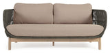 Catalina 3 - pers. Loungesofa m. grønt reb, Acacietræ - UNOLIVING.COM