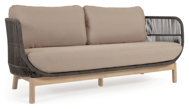 Catalina 3 - pers. Loungesofa m. grønt reb, Acacietræ - UNOLIVING.COM