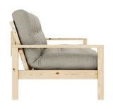 Knob Sovesofa, Lakeret fyrretræ, Linen - Unoliving.com