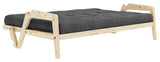 Grab Sovesofa, Fyrretræ/Dark Grey Fløjl - Unoliving.com