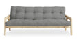 GRAB Sovesofa 130x200, Natur/Grey - Unoliving.com