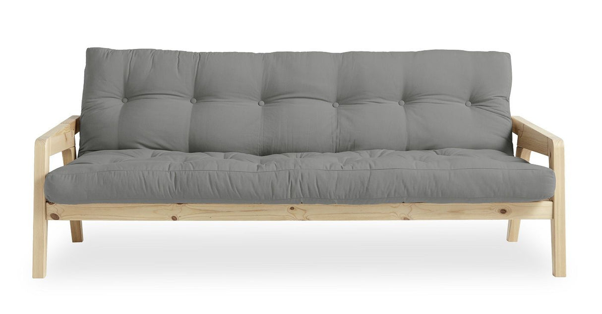 GRAB Sovesofa 130x200, Natur/Grey - Unoliving.com