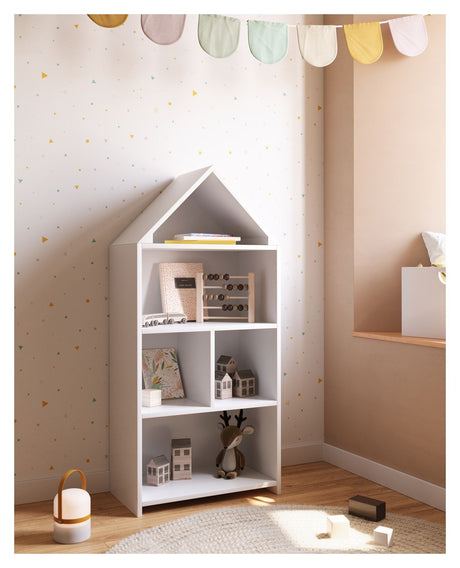 Celeste kids’ little house Reol, Hvid - UNOLIVING.COM