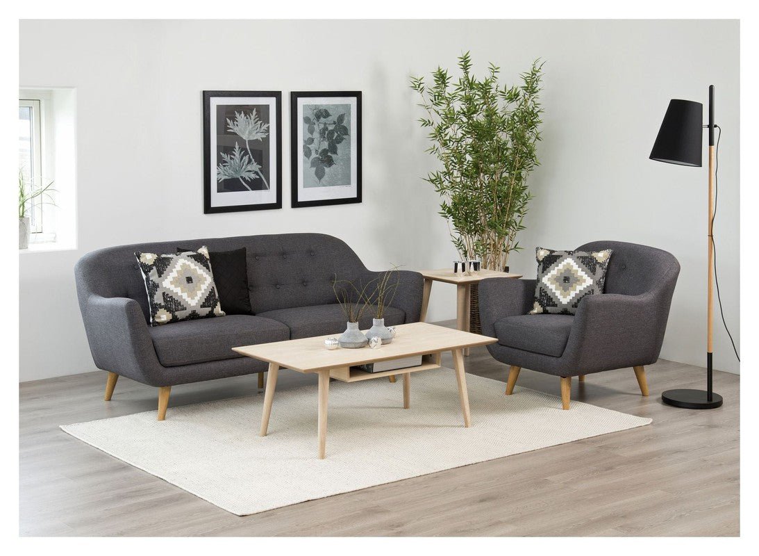 Century Sofabord, Massiv og egefinér, 115x60 - UNOLIVING.COM