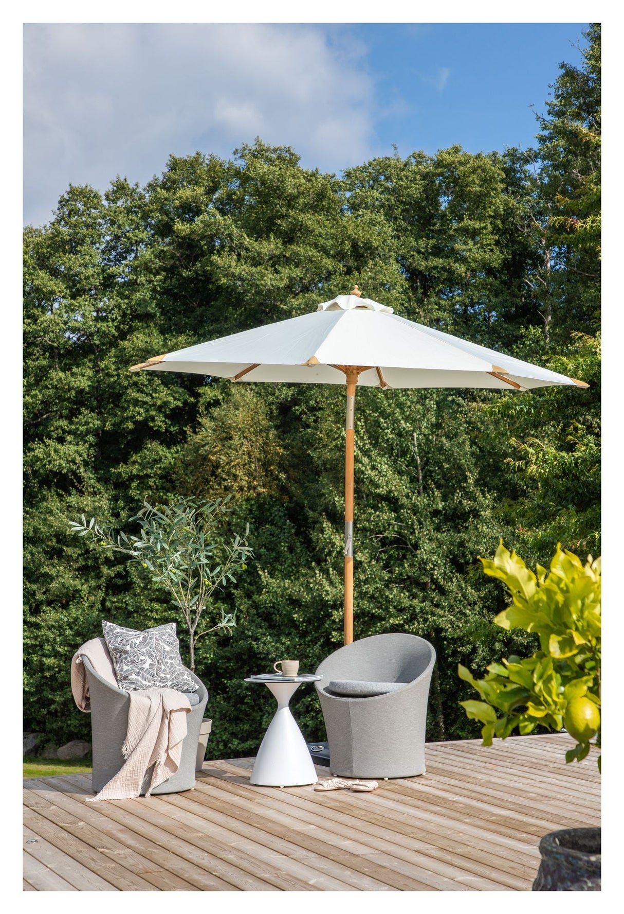 Cerox Parasol - Hvid - UNOLIVING.COM