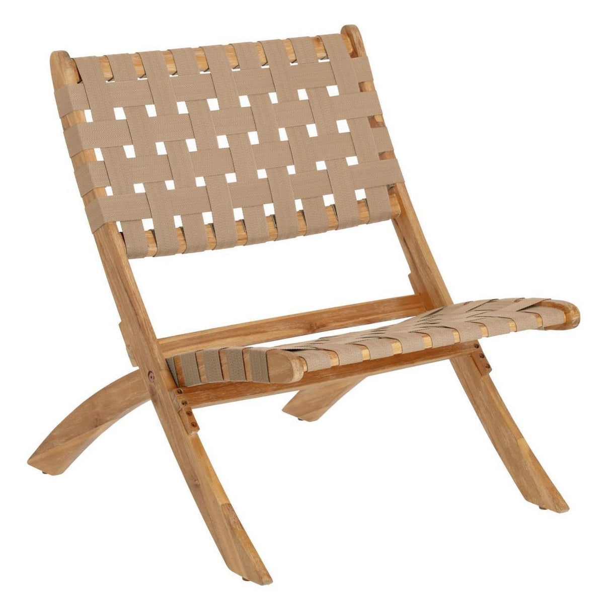 Chabeli Loungestol Akacie/Beige - UNOLIVING.COM