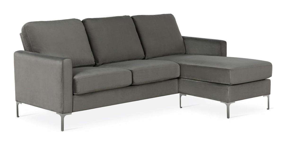 Chapman 2 - pers. sofa, Grå fløjl - UNOLIVING.COM