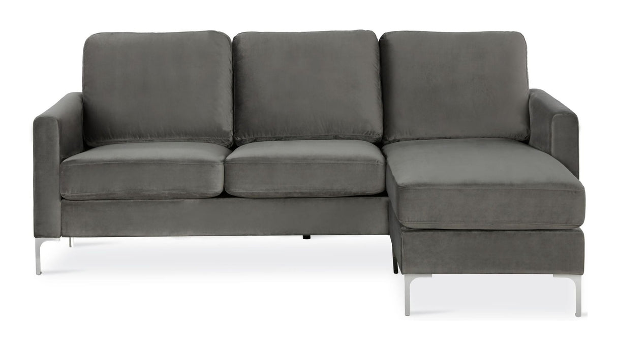 Chapman 2 - pers. sofa, Grå fløjl - UNOLIVING.COM