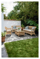 Charlot Exterior 2 - pers Kurvesofa, Alu/Natur - UNOLIVING.COM