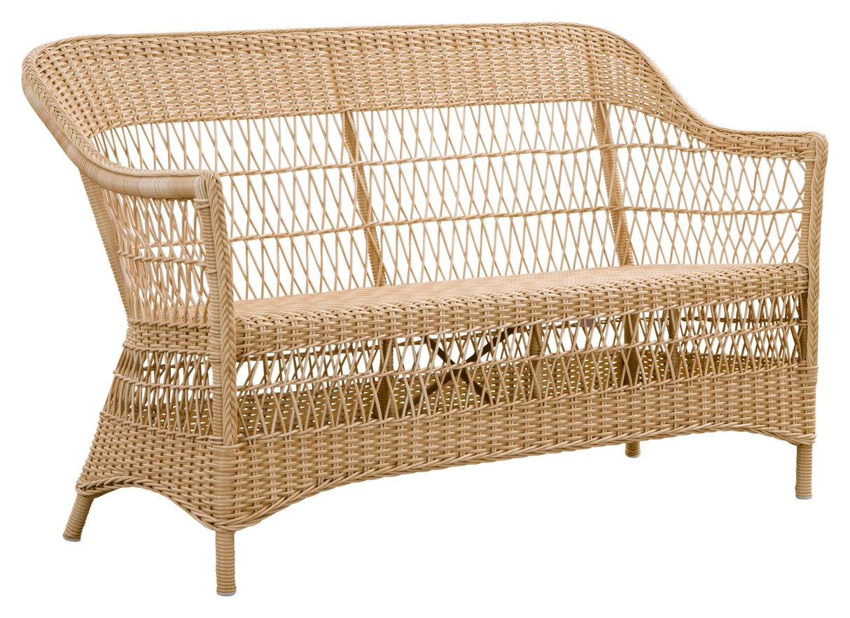 Charlot Exterior 2 - pers Kurvesofa, Alu/Natur - UNOLIVING.COM