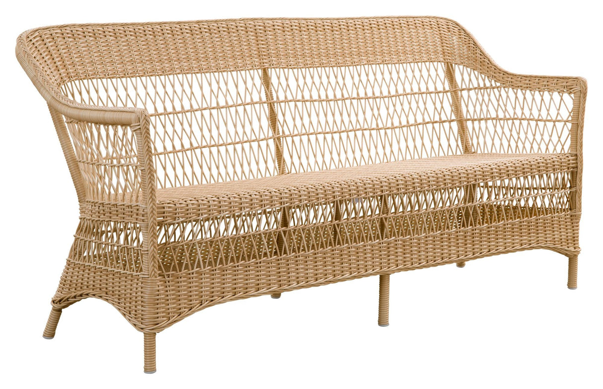 Charlot Exterior 3 - pers Kurvesofa, Alu/Natur - UNOLIVING.COM