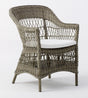 Charlot Exterior Kurvestol, Antique Grey - UNOLIVING.COM