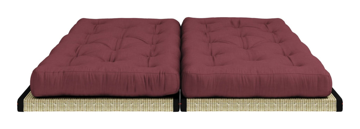 Chico Futon Sofa, Bordeaux m. Tatami måtter - UNOLIVING.COM