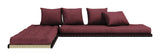 Chico Futon Sofa, Bordeaux m. Tatami måtter - UNOLIVING.COM