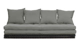 Chico Futon Sofa, Grey m. Tatami måtter - UNOLIVING.COM