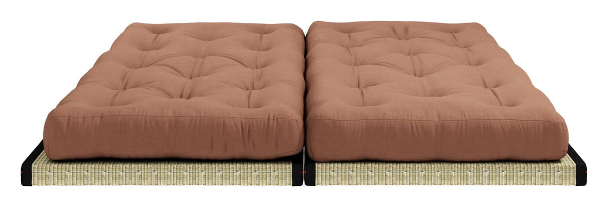 Chico Futon Sofa m. Tatami måtter, Ler brun - UNOLIVING.COM