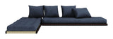 Chico Futon Sofa m. Tatami måtter, Navy - UNOLIVING.COM