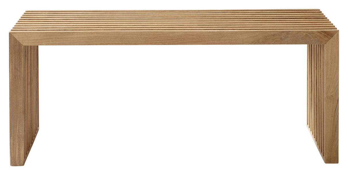 Rib Bænk Teak, B:104cm - Unoliving.com