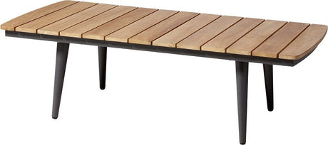 Rio Lounge Havebord 120x60, Antracit/teak - Unoliving.com