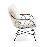 Claque Loungestol m. rattan decor Sort - UNOLIVING.COM