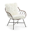 Claque Loungestol m. rattan decor Sort - UNOLIVING.COM