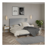 Classic Elevationsseng, 180x200, Latex topmadras, Light grey - UNOLIVING.COM