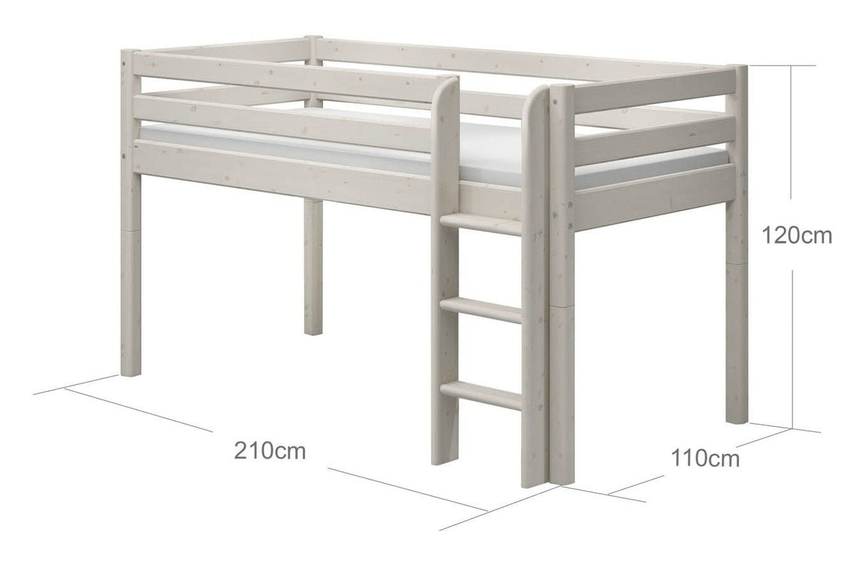 Classic Halvhøj seng 90x200, Hvid - UNOLIVING.COM