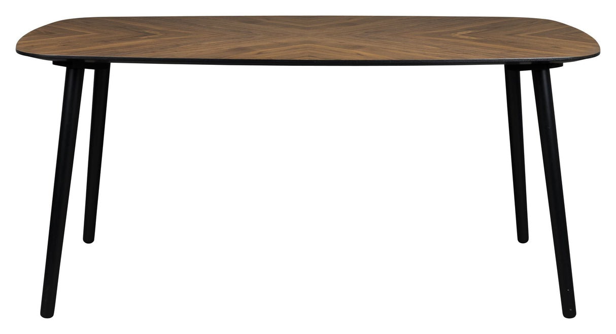 Clover Spisebord, 165x90, Valnød/Sort - UNOLIVING.COM