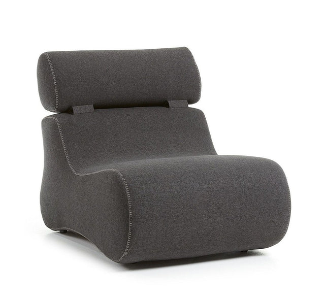 Club Loungestol m. nakkestøtte, Graphite - UNOLIVING.COM