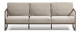 Comova 3 - pers. Loungesofa 225 cm, Lysegrå/Grøn aluminium - UNOLIVING.COM