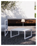 Comova Loungebord 60x60, Hvid aluminium - UNOLIVING.COM