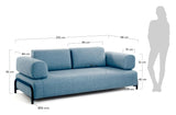 Compo 3 - pers. sofa, Blå - UNOLIVING.COM