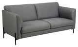 Conley 2 - pers. sofa,Lysegrå, sorte metal vinkelben - UNOLIVING.COM