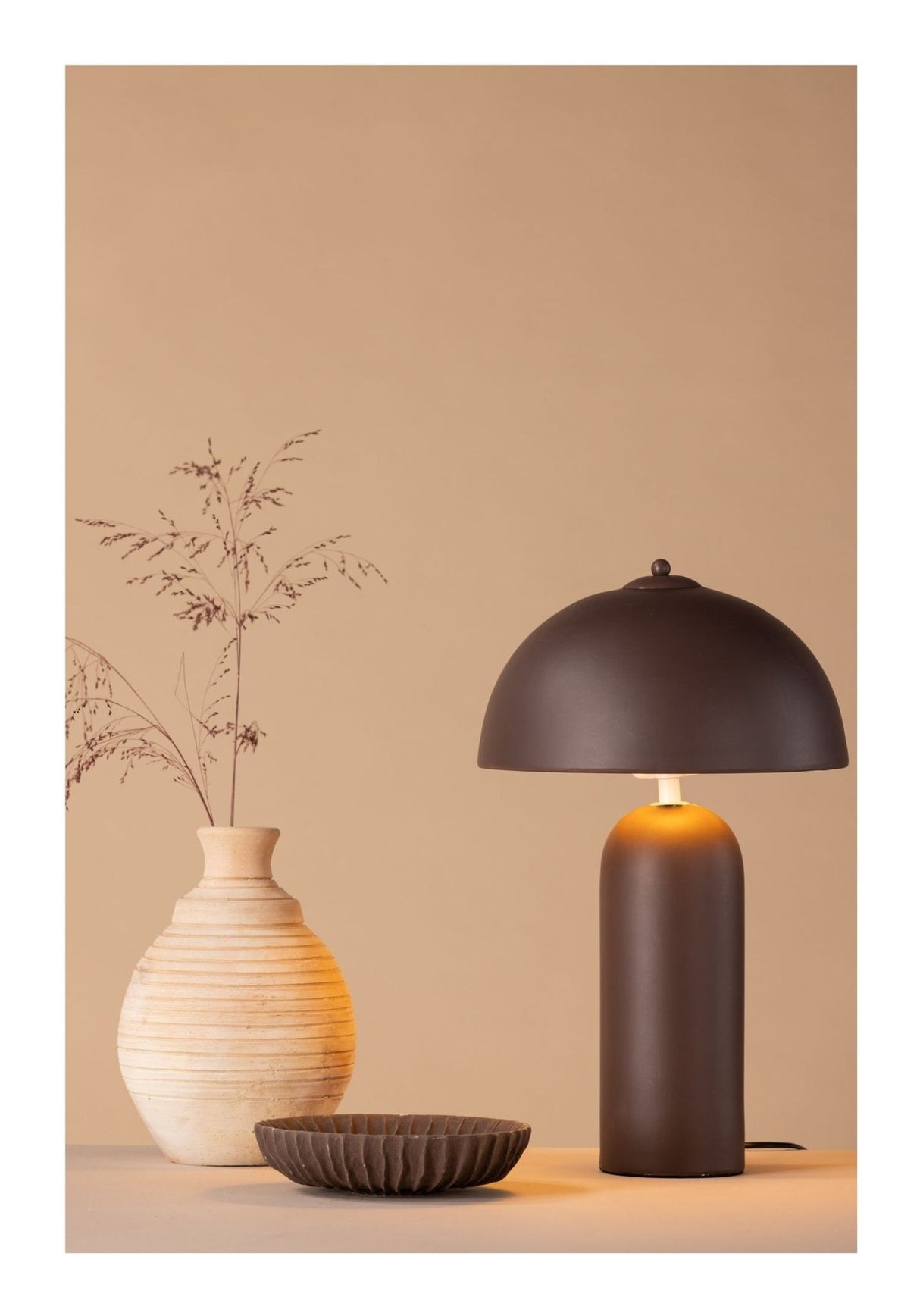 Corello Bordlampe, Spraystone, Brown - UNOLIVING.COM