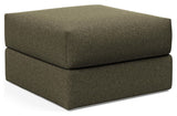 Cornila Puf m. opbevaring, Bouclé/Forest Green, 75x75 - UNOLIVING.COM