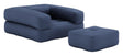 Cube Futon, Navy Petroleum Blue - UNOLIVING.COM