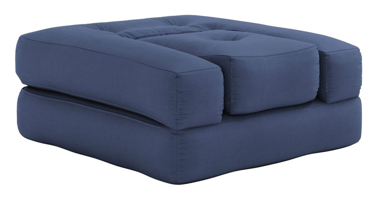 Cube Futon, Navy Petroleum Blue - UNOLIVING.COM