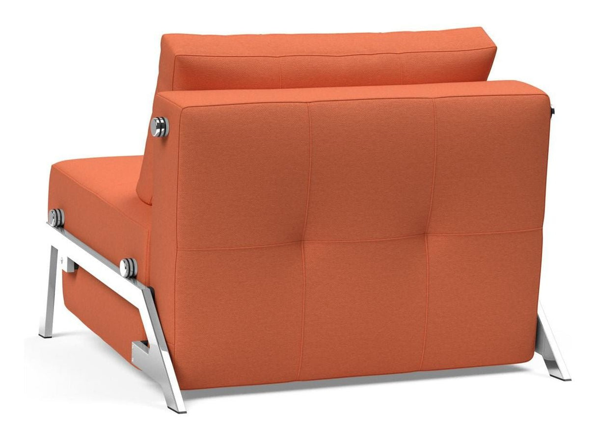 Cubed 90 Chrome Loungestol, Argus/Rust - UNOLIVING.COM