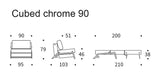 Cubed 90 Chrome Loungestol, Argus/Rust - UNOLIVING.COM