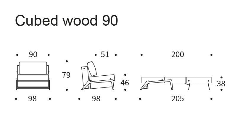 Cubed 90 Loungestol m. Egeben, Twist/Granite - UNOLIVING.COM